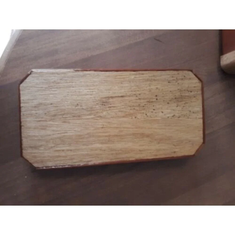 Wood Jewelry Trinket Box with Tray and Photo Insert Keepsake